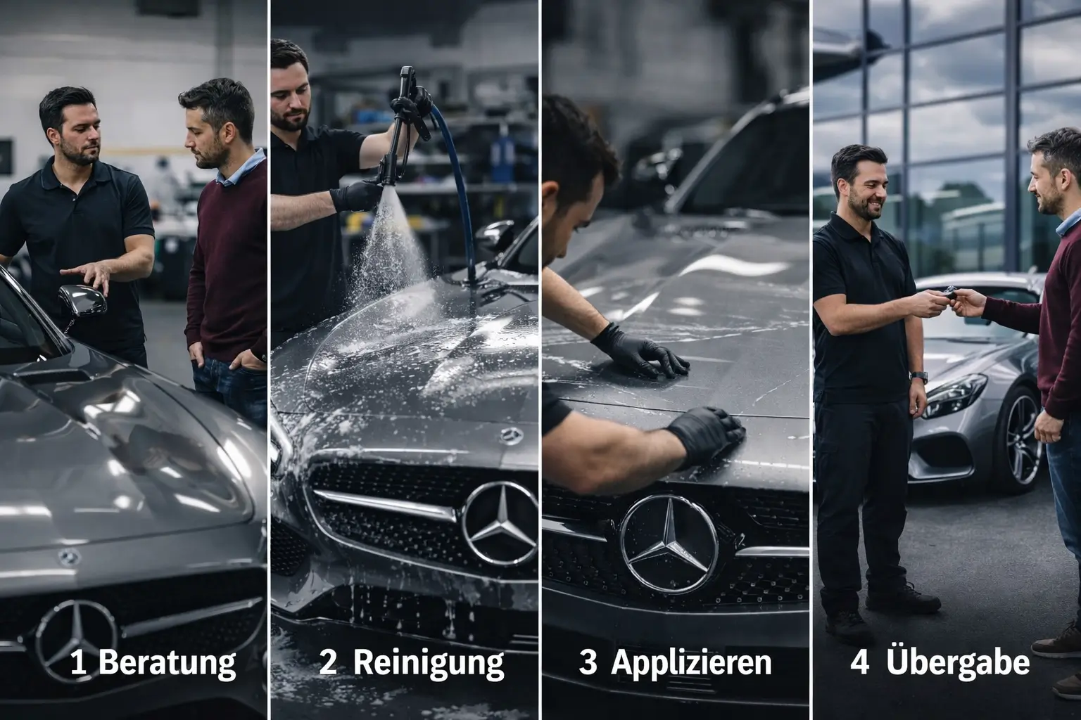 Lackschutzfolierung Ablauf bei CarCoating Mechernich - Beratung, Vorbereitung, Folierung, Übergabe